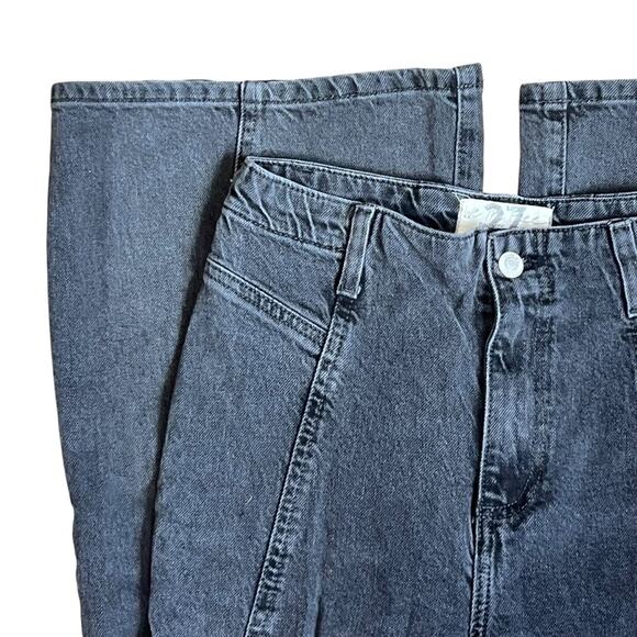 Free People We The Free Women’s Sz 27 High Rise Flare Jeans Black Gray Denim - Picture 6 of 15